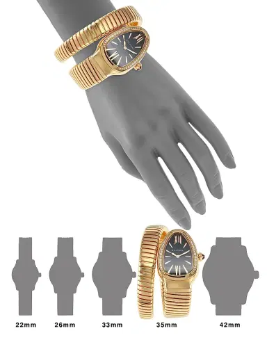 BVLGARI Women's Serpenti Tubogas Rose Gold & Diamond Single Twist Watch | Thumbnail 2 BVLGARI Women's Serpenti Tubogas Rose Gold & Diamond Single Twist Watch | Thumbnail 2