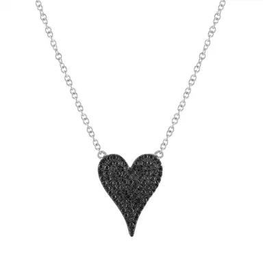 Stephanie Gottlieb Black Diamond Small Heart Necklace | Thumbnail 2 Stephanie Gottlieb Black Diamond Small Heart Necklace | Thumbnail 2
