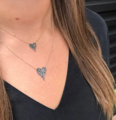 Stephanie Gottlieb Black Diamond Small Heart Necklace | Thumbnail 4 Stephanie Gottlieb Black Diamond Small Heart Necklace | Thumbnail 4