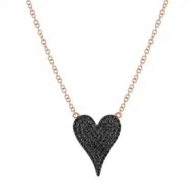 Stephanie Gottlieb Black Diamond Small Heart Necklace | Thumbnail 1 Stephanie Gottlieb Black Diamond Small Heart Necklace | Thumbnail 1