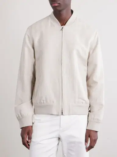 MR P. Linen and Cotton-Blend Bomber Jacket - Men | Thumbnail 3 MR P. Linen and Cotton-Blend Bomber Jacket - Men | Thumbnail 3