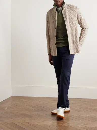 Purdey Linton Logo-Embroidered Wool Half-Zip Sweater - Men | Thumbnail 2 Purdey Linton Logo-Embroidered Wool Half-Zip Sweater - Men | Thumbnail 2