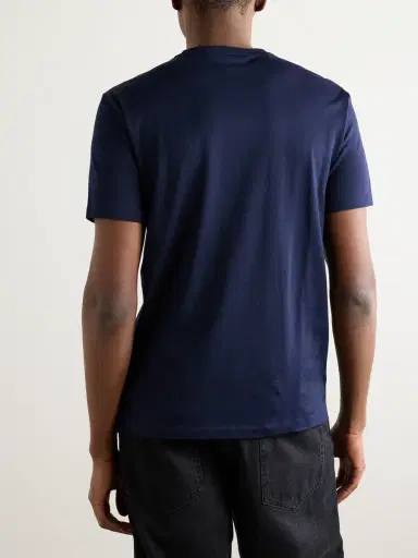 Ralph Lauren Purple Label Logo-Embroidered Cotton-Lisle T-Shirt - Men | Thumbnail 4 Ralph Lauren Purple Label Logo-Embroidered Cotton-Lisle T-Shirt - Men | Thumbnail 4