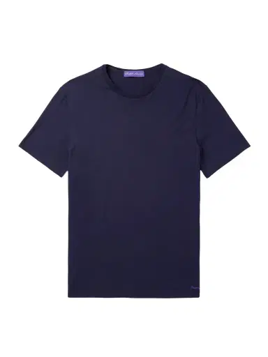 Ralph Lauren Purple Label Logo-Embroidered Cotton-Lisle T-Shirt - Men | Thumbnail 1 Ralph Lauren Purple Label Logo-Embroidered Cotton-Lisle T-Shirt - Men | Thumbnail 1