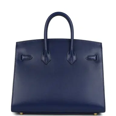 HERMÈS Hermes Birkin Sellier 25 Bleu Saphir Box Gold Hardware | Thumbnail 4 HERMÈS Hermes Birkin Sellier 25 Bleu Saphir Box Gold Hardware | Thumbnail 4