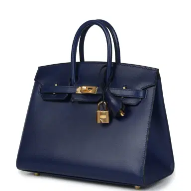 HERMÈS Hermes Birkin Sellier 25 Bleu Saphir Box Gold Hardware | Thumbnail 5 HERMÈS Hermes Birkin Sellier 25 Bleu Saphir Box Gold Hardware | Thumbnail 5