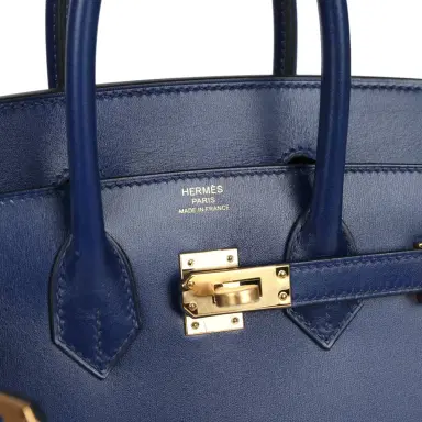 HERMÈS Hermes Birkin Sellier 25 Bleu Saphir Box Gold Hardware | Thumbnail 7 HERMÈS Hermes Birkin Sellier 25 Bleu Saphir Box Gold Hardware | Thumbnail 7