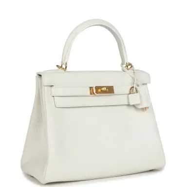 HERMÈS Hermes Kelly Retourne 28 White Evercolor Gold Hardware | Thumbnail 2 HERMÈS Hermes Kelly Retourne 28 White Evercolor Gold Hardware | Thumbnail 2