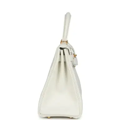 HERMÈS Hermes Kelly Retourne 28 White Evercolor Gold Hardware | Thumbnail 3 HERMÈS Hermes Kelly Retourne 28 White Evercolor Gold Hardware | Thumbnail 3
