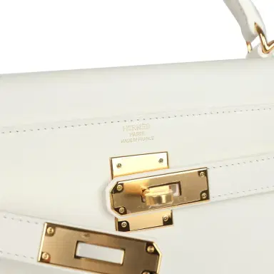 HERMÈS Hermes Kelly Retourne 28 White Evercolor Gold Hardware | Thumbnail 7 HERMÈS Hermes Kelly Retourne 28 White Evercolor Gold Hardware | Thumbnail 7