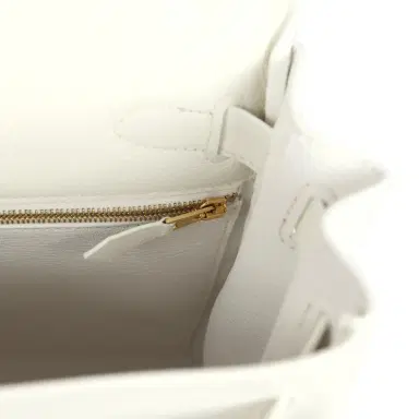 HERMÈS Hermes Kelly Retourne 28 White Evercolor Gold Hardware | Thumbnail 9 HERMÈS Hermes Kelly Retourne 28 White Evercolor Gold Hardware | Thumbnail 9