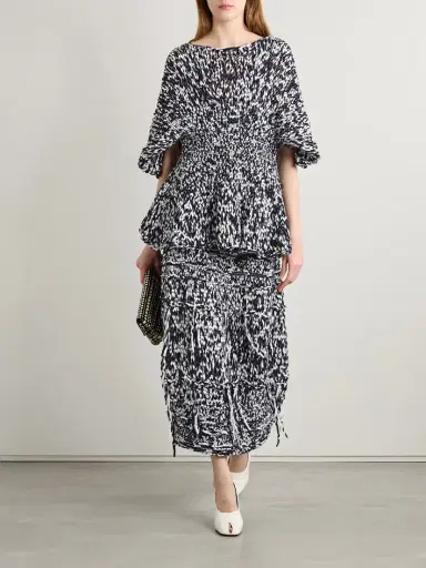Khaite Inna Fringed Cotton-blend Midi Skirt | Thumbnail 2 Khaite Inna Fringed Cotton-blend Midi Skirt | Thumbnail 2