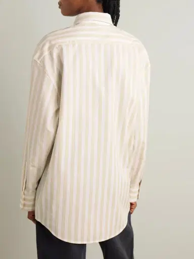 Saint Laurent Striped Cotton-piqué Shirt | Thumbnail 4 Saint Laurent Striped Cotton-piqué Shirt | Thumbnail 4