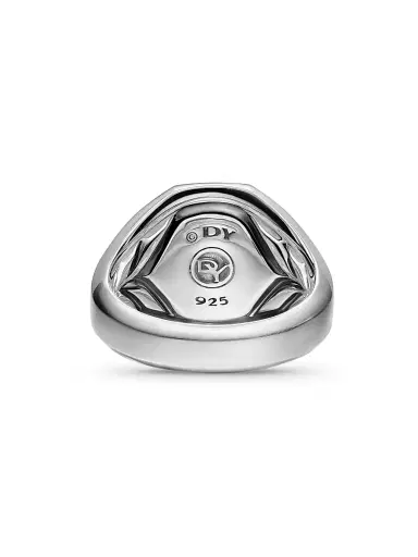 David Yurman Men's Streamline Signet Ring in Sterling Silver, 18MM - Silver | Thumbnail 5 David Yurman Men's Streamline Signet Ring in Sterling Silver, 18MM - Silver | Thumbnail 5