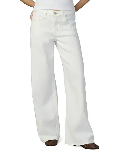 Joe's Jeans Women's Petite Lou Lou Low-Rise Wide-Leg Jeans - White | Thumbnail 3 Joe's Jeans Women's Petite Lou Lou Low-Rise Wide-Leg Jeans - White | Thumbnail 3