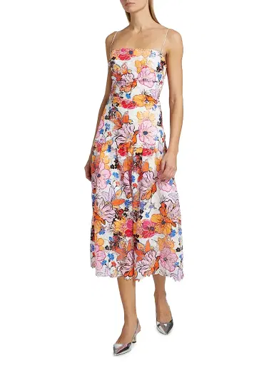 Ungaro Women's Tierra Floral-Printed Lace Midi-Dress | Thumbnail 2 Ungaro Women's Tierra Floral-Printed Lace Midi-Dress | Thumbnail 2