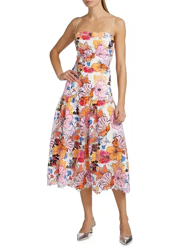 Ungaro Women's Tierra Floral-Printed Lace Midi-Dress | Thumbnail 3 Ungaro Women's Tierra Floral-Printed Lace Midi-Dress | Thumbnail 3
