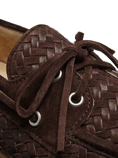 Miu Miu Women's Aviator Woven Leather Loafers - Brown | Thumbnail 5 Miu Miu Women's Aviator Woven Leather Loafers - Brown | Thumbnail 5