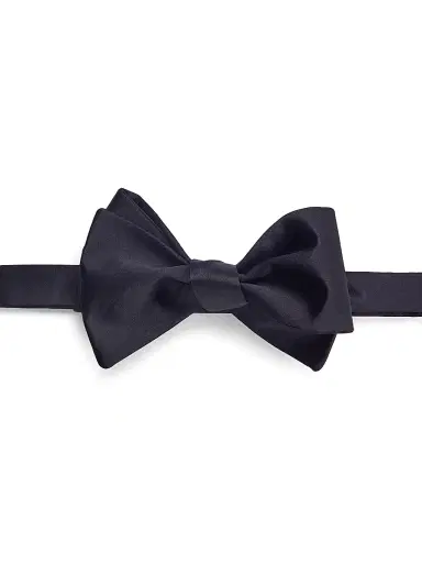 Giorgio Armani Men's Woven Silk Bow Tie - Blu Notte | Thumbnail 1 Giorgio Armani Men's Woven Silk Bow Tie - Blu Notte | Thumbnail 1