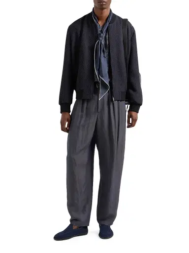 Giorgio Armani Men's Exploded Herringbone Jacket - Black Beauty - Size 42 | Thumbnail 2 Giorgio Armani Men's Exploded Herringbone Jacket - Black Beauty - Size 42 | Thumbnail 2