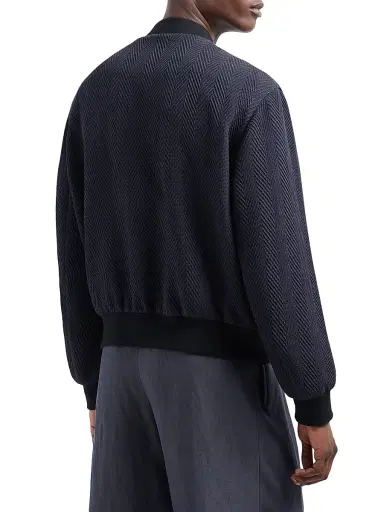 Giorgio Armani Men's Exploded Herringbone Jacket - Black Beauty - Size 42 | Thumbnail 4 Giorgio Armani Men's Exploded Herringbone Jacket - Black Beauty - Size 42 | Thumbnail 4