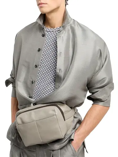 Giorgio Armani Men's Check Crewneck T-Shirt - White - Size 48 | Thumbnail 5 Giorgio Armani Men's Check Crewneck T-Shirt - White - Size 48 | Thumbnail 5