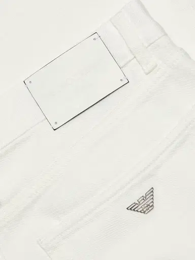 Emporio Armani Men's Five-Pocket Straight-Leg Pants - White | Thumbnail 7 Emporio Armani Men's Five-Pocket Straight-Leg Pants - White | Thumbnail 7