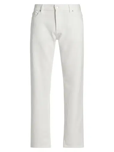 Emporio Armani Men's Five-Pocket Straight-Leg Pants - White | Thumbnail 1 Emporio Armani Men's Five-Pocket Straight-Leg Pants - White | Thumbnail 1