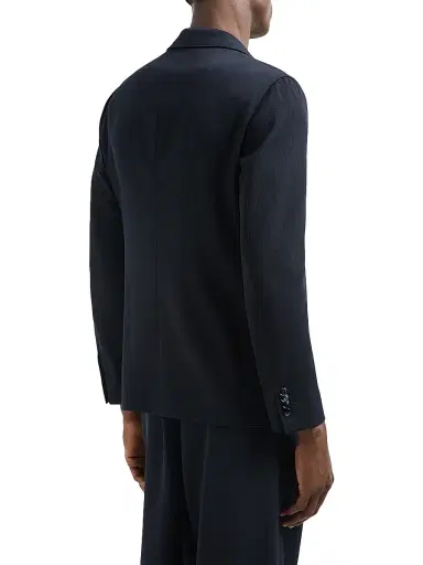 Giorgio Armani Men's Virgin Wool Single-Breasted Blazer - Navy | Thumbnail 4 Giorgio Armani Men's Virgin Wool Single-Breasted Blazer - Navy | Thumbnail 4