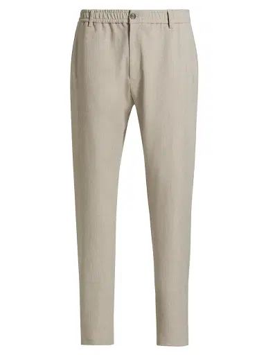 Emporio Armani Men's Stretch Gabardine Pants - Ivory Tan - Size 32 | Thumbnail 1 Emporio Armani Men's Stretch Gabardine Pants - Ivory Tan - Size 32 | Thumbnail 1
