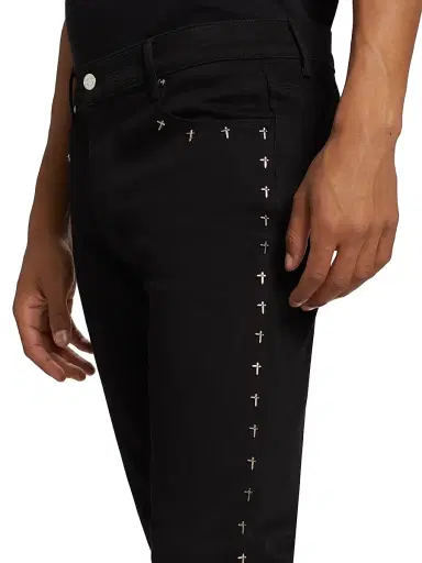 RTA Men's Bryant Cross Stretch High-Rise Slim-Fit Jeans - Black Cross - Size 29 | Thumbnail 6 RTA Men's Bryant Cross Stretch High-Rise Slim-Fit Jeans - Black Cross - Size 29 | Thumbnail 6