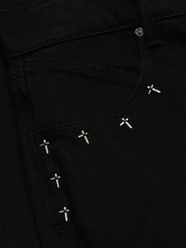 RTA Men's Bryant Cross Stretch High-Rise Slim-Fit Jeans - Black Cross - Size 29 | Thumbnail 7 RTA Men's Bryant Cross Stretch High-Rise Slim-Fit Jeans - Black Cross - Size 29 | Thumbnail 7