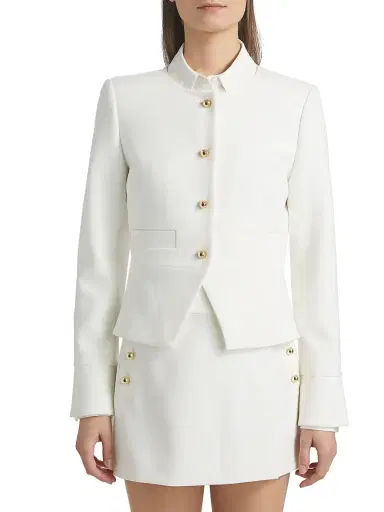 Derek Lam 10 Crosby Women's Elizabeth Peplum Jacket - Soft White | Thumbnail 3 Derek Lam 10 Crosby Women's Elizabeth Peplum Jacket - Soft White | Thumbnail 3