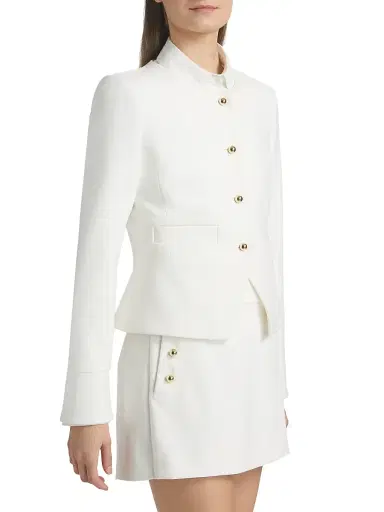 Derek Lam 10 Crosby Women's Elizabeth Peplum Jacket - Soft White | Thumbnail 4 Derek Lam 10 Crosby Women's Elizabeth Peplum Jacket - Soft White | Thumbnail 4