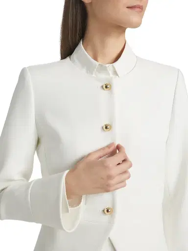 Derek Lam 10 Crosby Women's Elizabeth Peplum Jacket - Soft White | Thumbnail 6 Derek Lam 10 Crosby Women's Elizabeth Peplum Jacket - Soft White | Thumbnail 6