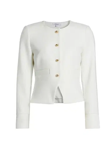 Derek Lam 10 Crosby Women's Elizabeth Peplum Jacket - Soft White | Thumbnail 1 Derek Lam 10 Crosby Women's Elizabeth Peplum Jacket - Soft White | Thumbnail 1