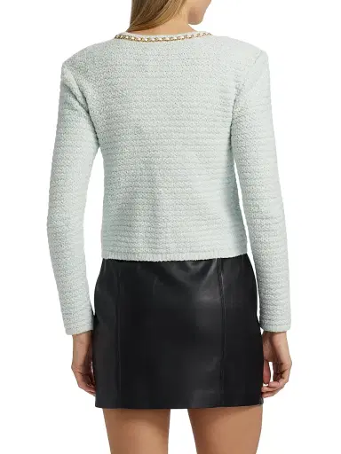 Generation Love Women's Kelly Chain Cardigan - Opal Melange | Thumbnail 5 Generation Love Women's Kelly Chain Cardigan - Opal Melange | Thumbnail 5