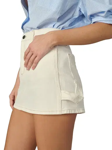 Joe's Jeans Women's The Carpenter Denim Miniskirt - Milk | Thumbnail 5 Joe's Jeans Women's The Carpenter Denim Miniskirt - Milk | Thumbnail 5