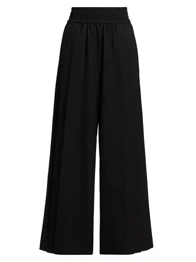 anOnlyChild Women's Just A Pinch Contrast-Stripe Darliston Wool Pants - Black White - Size Large | Thumbnail 1 anOnlyChild Women's Just A Pinch Contrast-Stripe Darliston Wool Pants - Black White - Size Large | Thumbnail 1