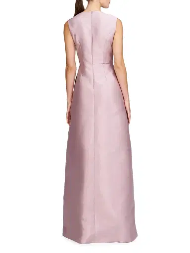 Kay Unger Women's Aurelia Floral Satin Gown - Wood Rose | Thumbnail 6 Kay Unger Women's Aurelia Floral Satin Gown - Wood Rose | Thumbnail 6