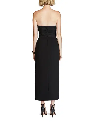 Halston Women's Marguerite Crepe Strapless Midi-Dress - Black | Thumbnail 5 Halston Women's Marguerite Crepe Strapless Midi-Dress - Black | Thumbnail 5