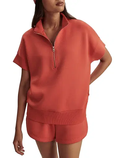 Varley Women's Ritchie Short-Sleeve Half-Zip Pullover | Thumbnail 3 Varley Women's Ritchie Short-Sleeve Half-Zip Pullover | Thumbnail 3