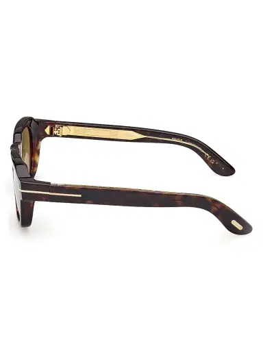Tom Ford Men's ICON 52MM Rectangular Sunglasses - Dark Havana Army Green | Thumbnail 3 Tom Ford Men's ICON 52MM Rectangular Sunglasses - Dark Havana Army Green | Thumbnail 3