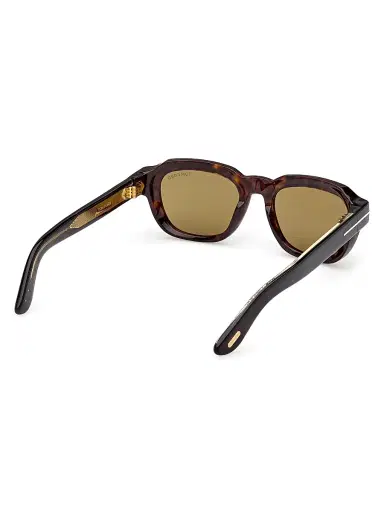 Tom Ford Men's ICON 52MM Rectangular Sunglasses - Dark Havana Army Green | Thumbnail 6 Tom Ford Men's ICON 52MM Rectangular Sunglasses - Dark Havana Army Green | Thumbnail 6