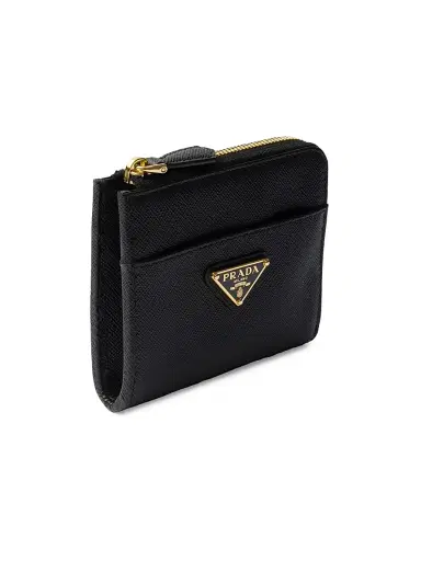 Prada Women's Saffiano Leather Zipper Wallet - Black | Thumbnail 3 Prada Women's Saffiano Leather Zipper Wallet - Black | Thumbnail 3