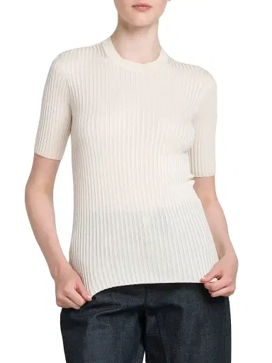 Jil Sander Women's Merino Wool Rib-Knit Top | Thumbnail 3 Jil Sander Women's Merino Wool Rib-Knit Top | Thumbnail 3