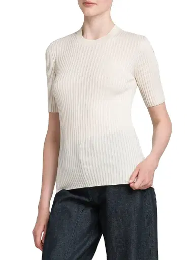 Jil Sander Women's Merino Wool Rib-Knit Top | Thumbnail 4 Jil Sander Women's Merino Wool Rib-Knit Top | Thumbnail 4