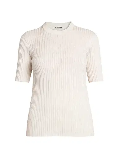 Jil Sander Women's Merino Wool Rib-Knit Top | Thumbnail 1 Jil Sander Women's Merino Wool Rib-Knit Top | Thumbnail 1