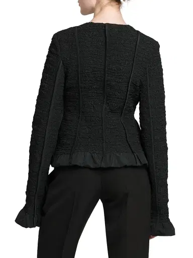Jil Sander Women's Smocked Fitted Frill Jacket - Black | Thumbnail 5 Jil Sander Women's Smocked Fitted Frill Jacket - Black | Thumbnail 5