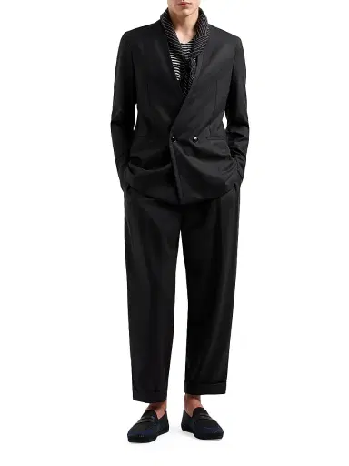 Giorgio Armani Men's Fashion Tonal Stripe Suit - Black - Size 40 | Thumbnail 3 Giorgio Armani Men's Fashion Tonal Stripe Suit - Black - Size 40 | Thumbnail 3